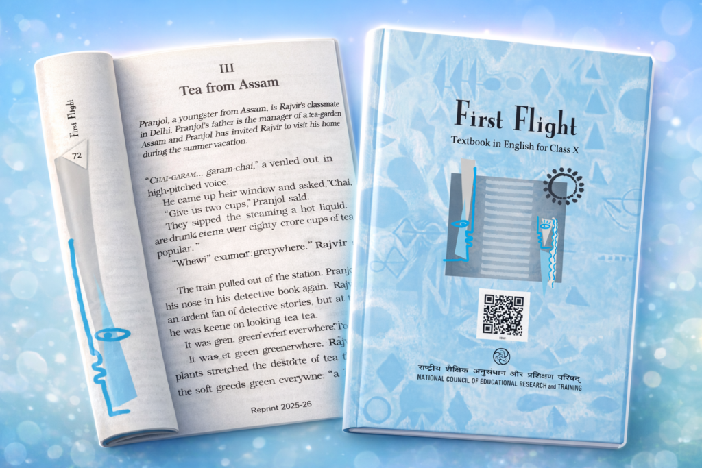Class 10 CBSE First Flight Tea from Assam Chapter 4 Part 3 book cover and lesson page thumbnail